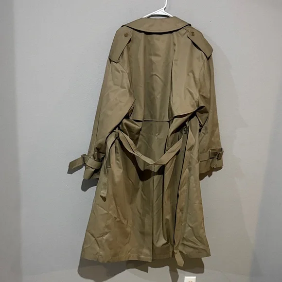 London Fog heavy Tan Men's Trench vintage Coat Sz 42